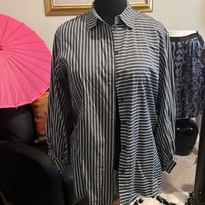Gray striped shirt by Who What Wear.